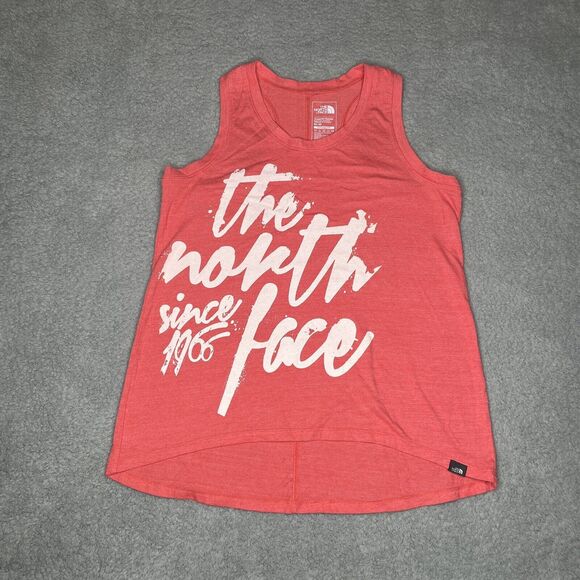 The North Face Tank Womens Medium Orange Classic Fit  Sleeveless Logo Muscle Tee - Picture 1 of 11